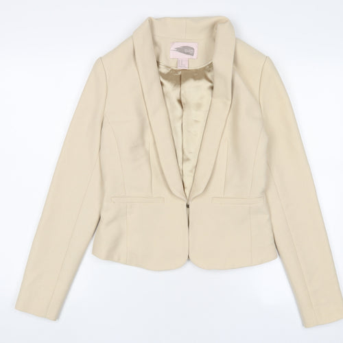 Love 21 Womens Beige Jacket Blazer Size XS Hook & Eye
