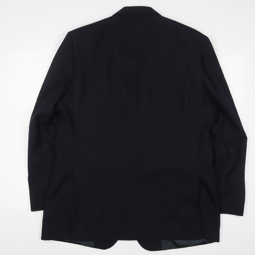 Aubrey Mens Blue Wool Jacket Suit Jacket Size 44 Regular