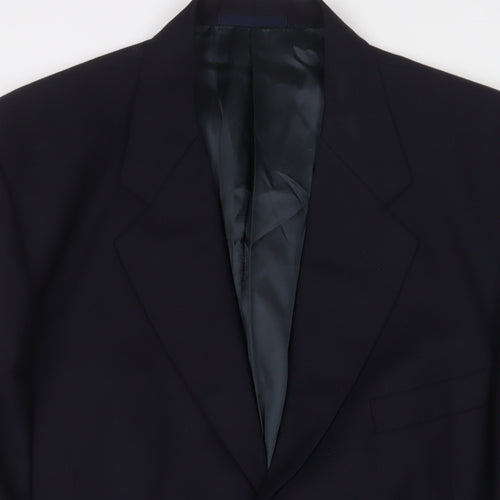 Aubrey Mens Blue Wool Jacket Suit Jacket Size 44 Regular