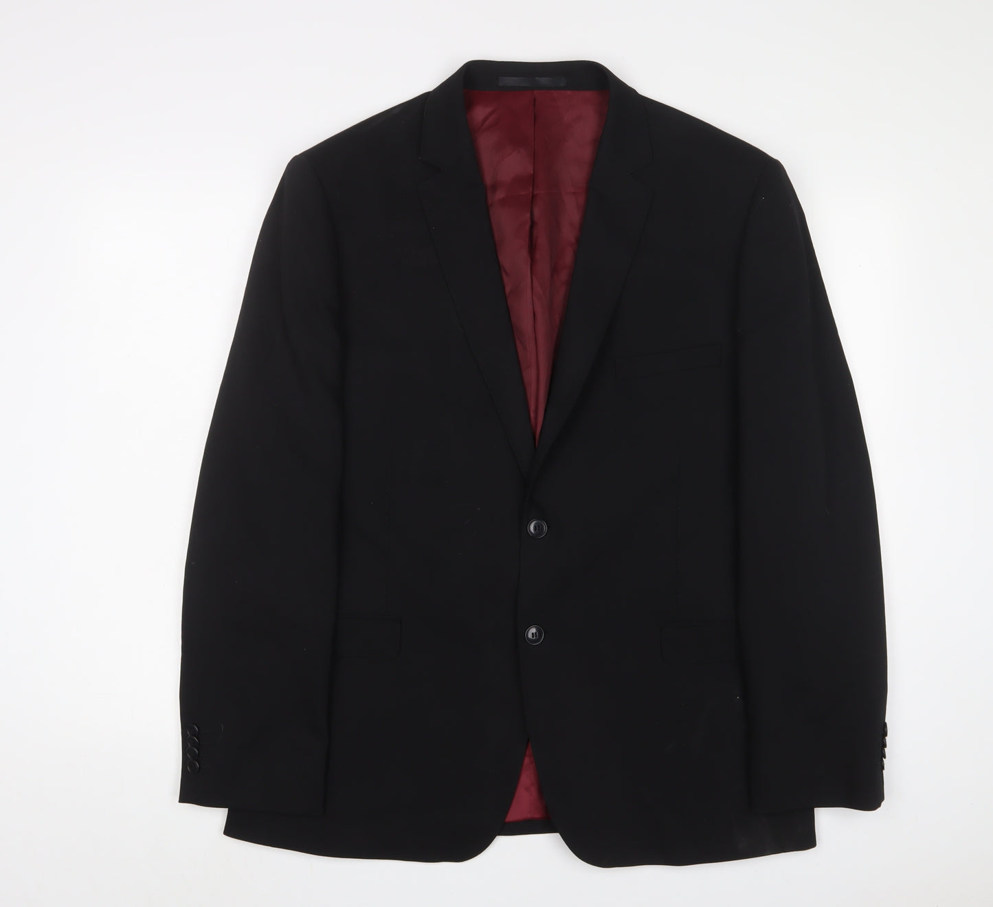 PerformanceSuits Mens Black Wool Jacket Suit Jacket Size 44 Regular
