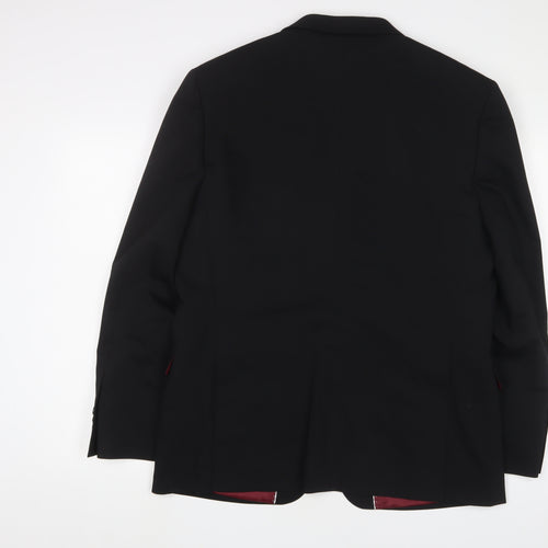 PerformanceSuits Mens Black Wool Jacket Suit Jacket Size 44 Regular