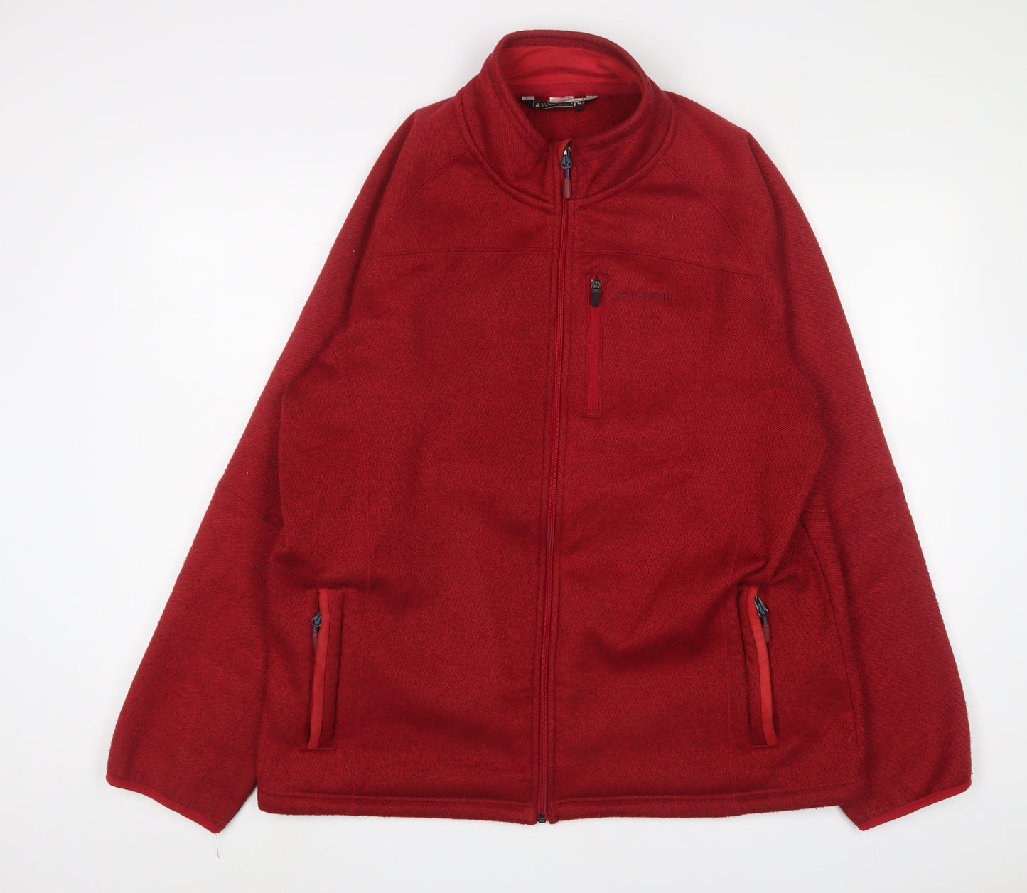 Ayacucho Mens Red Jacket Size XL Zip - Logo, Embroidered