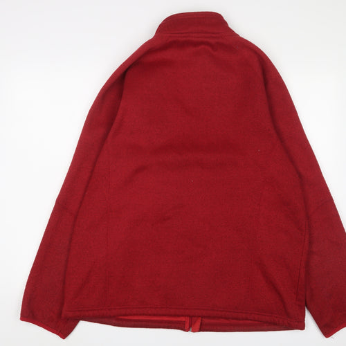 Ayacucho Mens Red Jacket Size XL Zip - Logo, Embroidered