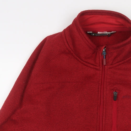 Ayacucho Mens Red Jacket Size XL Zip - Logo, Embroidered
