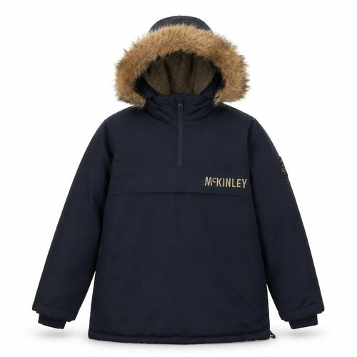 McKINLEY Boys Blue Anorak Jacket Size 12 Years Zip - Logo, Embroidered