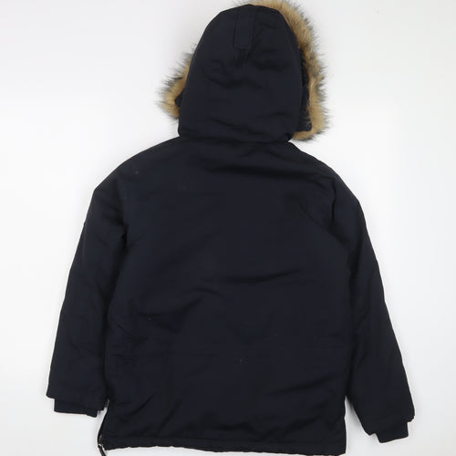 McKINLEY Boys Blue Anorak Jacket Size 12 Years Zip - Logo, Embroidered