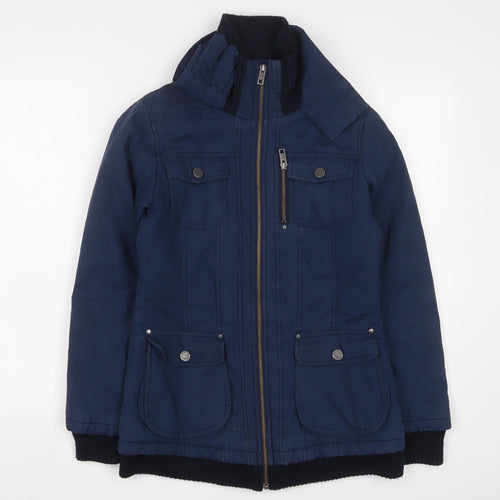 Madame Womens Blue Jacket Size 8 Zip