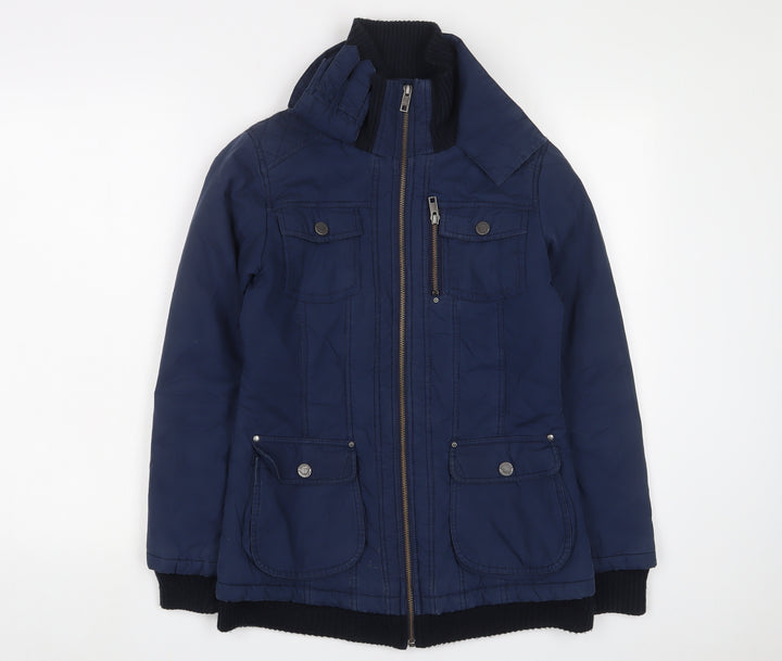 Madame Womens Blue Jacket Size 8 Zip