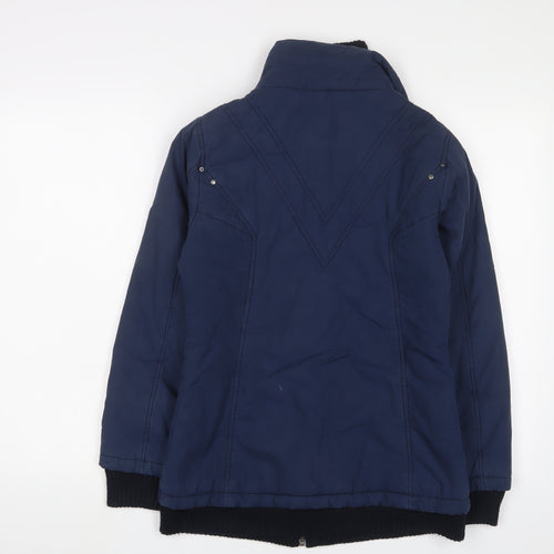 Madame Womens Blue Jacket Size 8 Zip