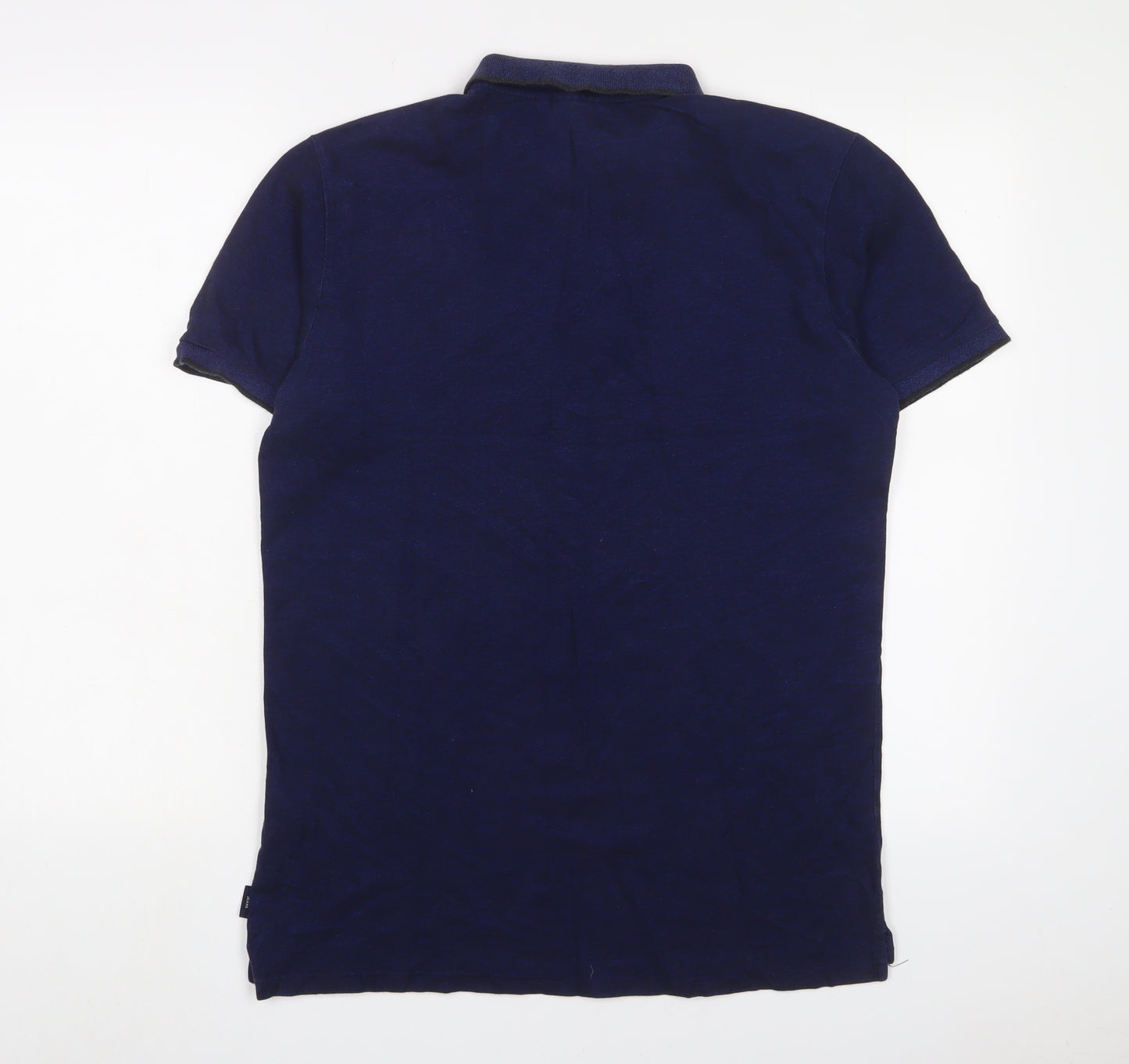 Paul Smith Mens Blue Cotton Polo Size M Collared Button - Logo, Embroidered