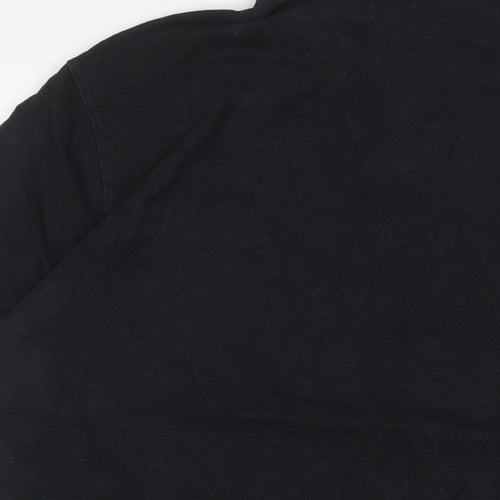 Ralph Lauren Mens Black Cotton Polo Size 2XL Collared Button - Logo, Embroidered