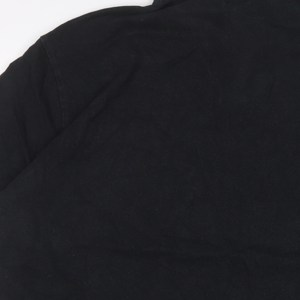 Ralph Lauren Mens Black Cotton Polo Size 2XL Collared Button - Logo, Embroidered