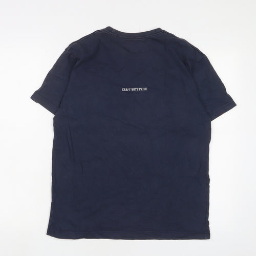 Tokyo Neighborhood Mens Blue Cotton T-Shirt Size M Crew Neck - Logo, Embroidered