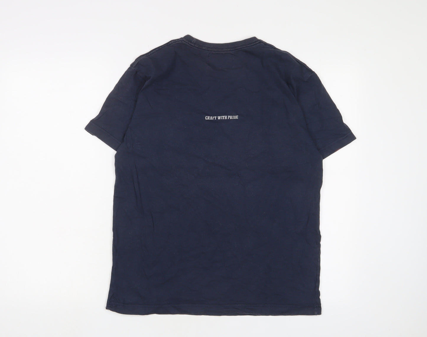 Tokyo Neighborhood Mens Blue Cotton T-Shirt Size M Crew Neck - Logo, Embroidered