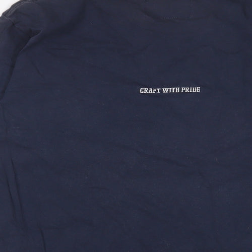 Tokyo Neighborhood Mens Blue Cotton T-Shirt Size M Crew Neck - Logo, Embroidered