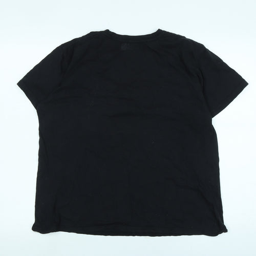 Classic rider Mens Black Cotton T-Shirt Size M Crew Neck - Logo- Classic Rider