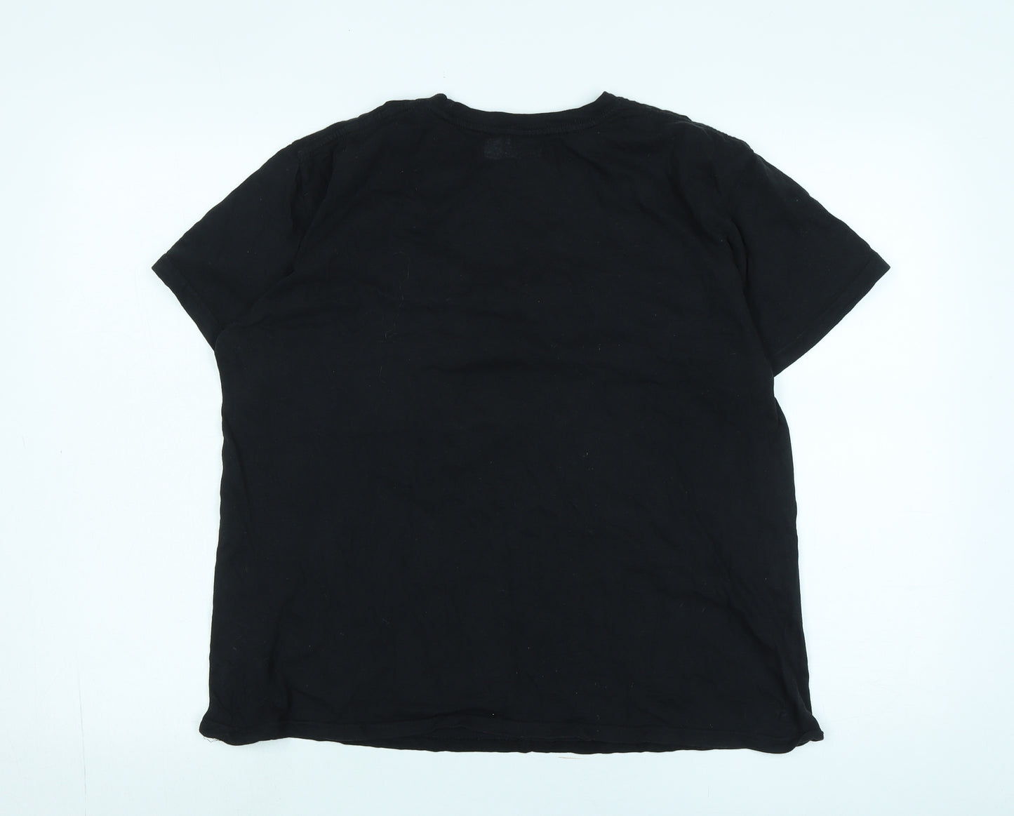 Classic rider Mens Black Cotton T-Shirt Size M Crew Neck - Logo- Classic Rider