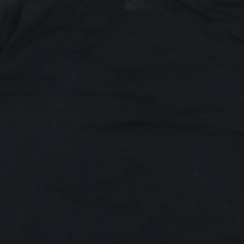 Classic rider Mens Black Cotton T-Shirt Size M Crew Neck - Logo- Classic Rider
