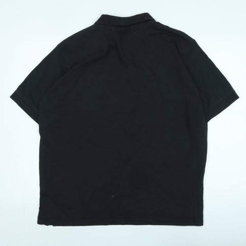 Guiness Mens Black Cotton Polo Size 2XL Collared - Logo- Guiness