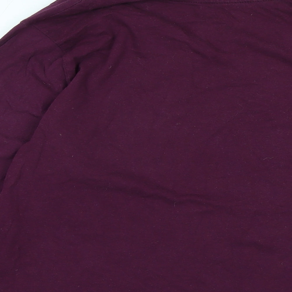 Disney Womens Purple Cotton Jersey T-Shirt Size 12 Crew Neck - Logo- The Lion King