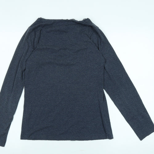 Fat Face Womens Blue Solid Cotton Top Pyjama Top Size 12