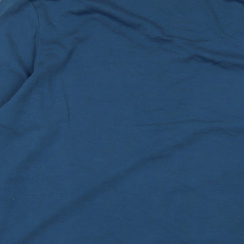 Boden Womens Blue Cotton Jersey T-Shirt Size 20 Scoop Neck - Logo - Flower detail