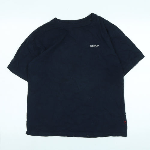 Donnay Boys Blue Cotton Basic T-Shirt Size 13-14 Years Crew Neck - Logo