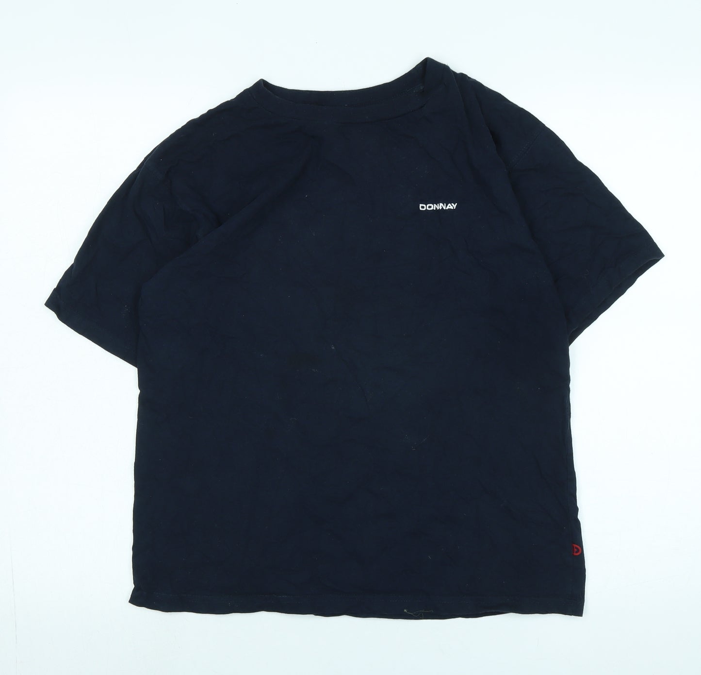Donnay Boys Blue Cotton Basic T-Shirt Size 13-14 Years Crew Neck - Logo