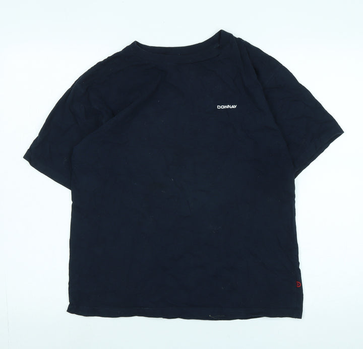 Donnay Boys Blue Cotton Basic T-Shirt Size 13-14 Years Crew Neck - Logo