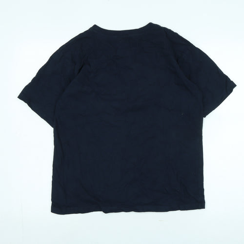 Donnay Boys Blue Cotton Basic T-Shirt Size 13-14 Years Crew Neck - Logo
