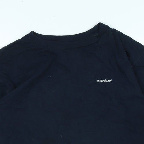 Donnay Boys Blue Cotton Basic T-Shirt Size 13-14 Years Crew Neck - Logo