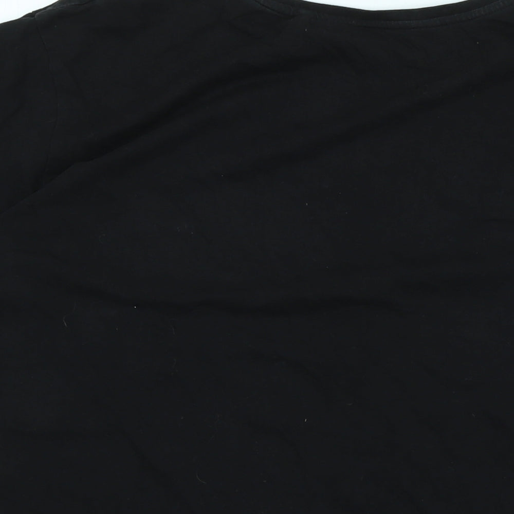 Nirvana Mens Black Cotton T-Shirt Size M Crew Neck - Logo - NIRVANA