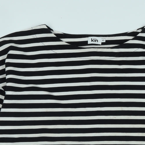 kin Womens Black Cotton Jersey T-Shirt Size XS Scoop Neck - Logo