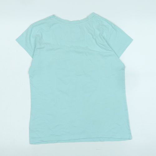 Friends Womens Blue Cotton Basic T-Shirt Size XS Crew Neck - Logo - Central Perk