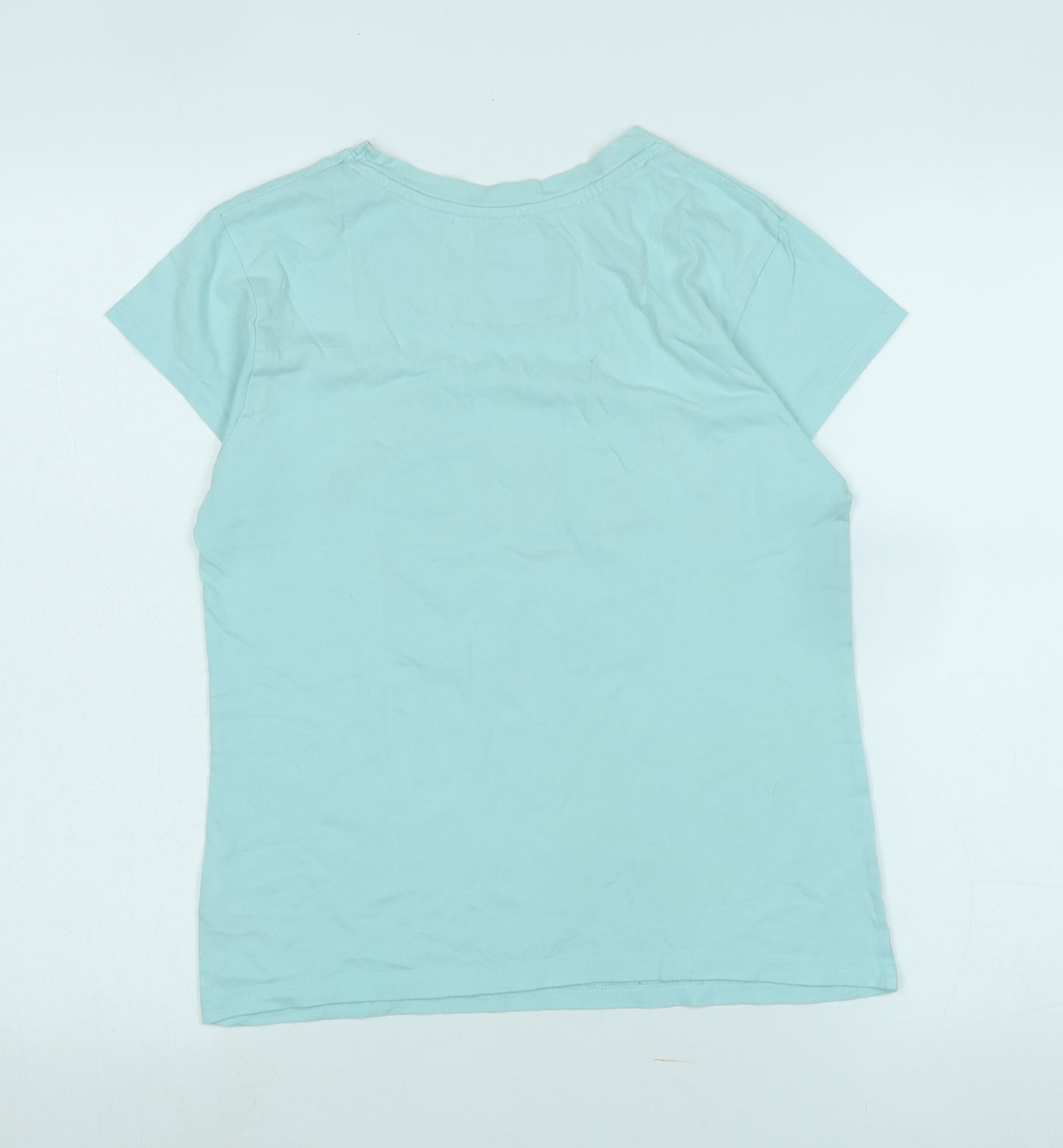 Friends Womens Blue Cotton Basic T-Shirt Size XS Crew Neck - Logo - Central Perk