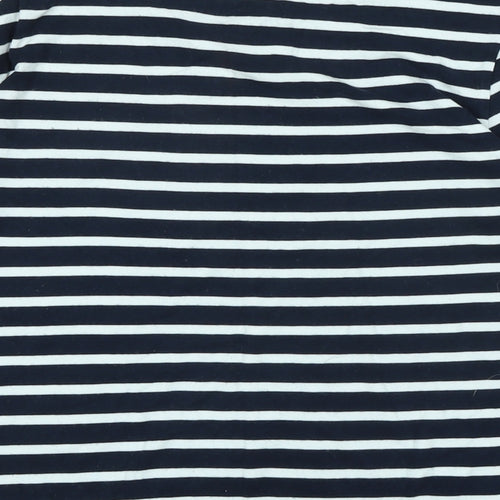 Hobbs Womens Blue Cotton Jersey T-Shirt Size M Boat Neck - Logo