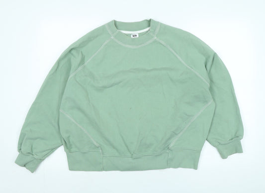 kin Womens Green Cotton Pullover Sweatshirt Size M - Logo