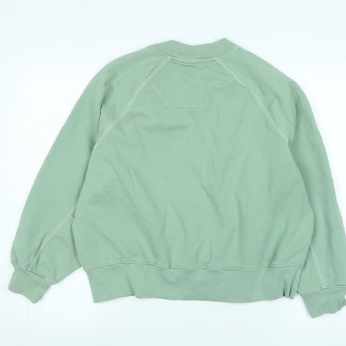 kin Womens Green Cotton Pullover Sweatshirt Size M - Logo