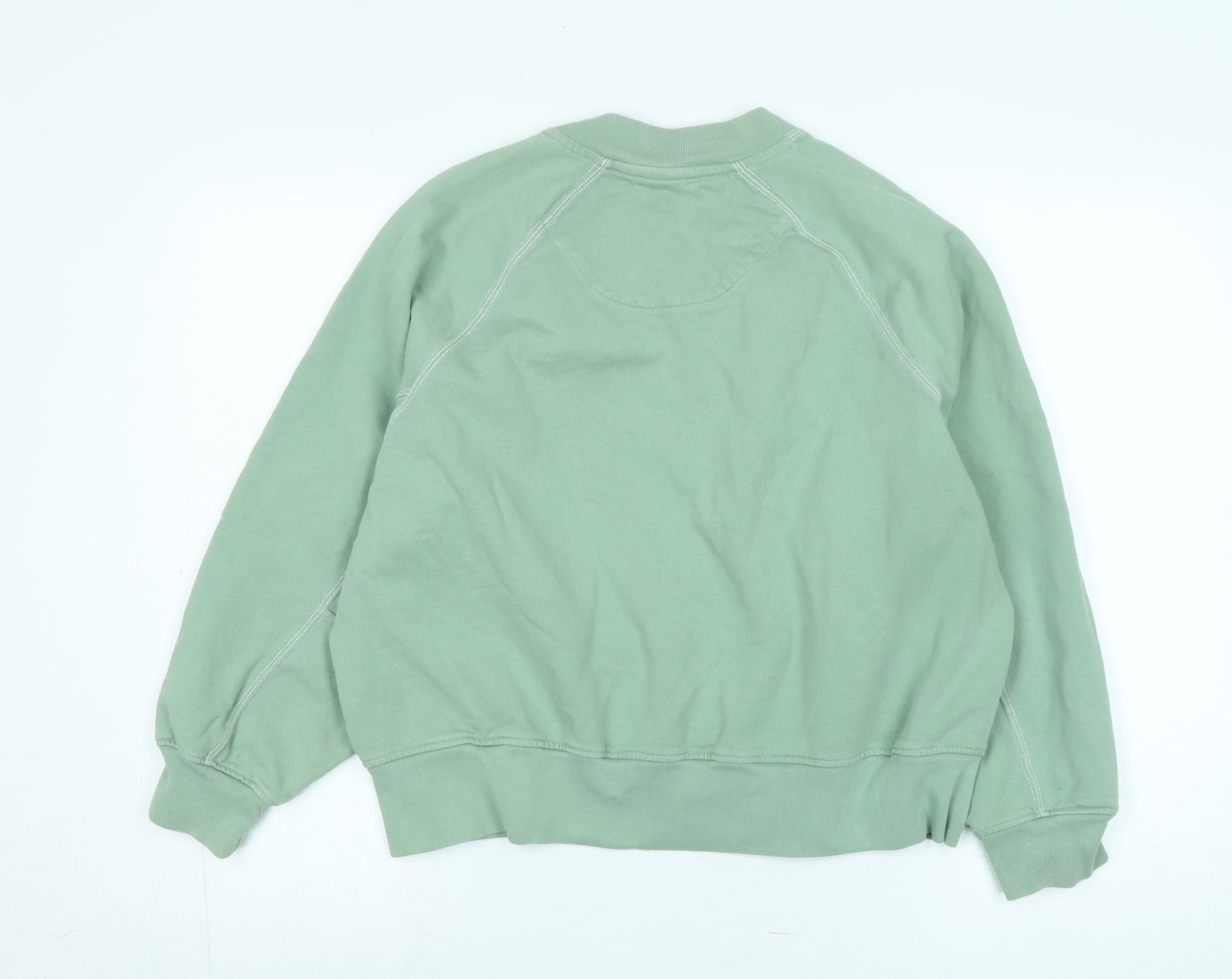 kin Womens Green Cotton Pullover Sweatshirt Size M - Logo