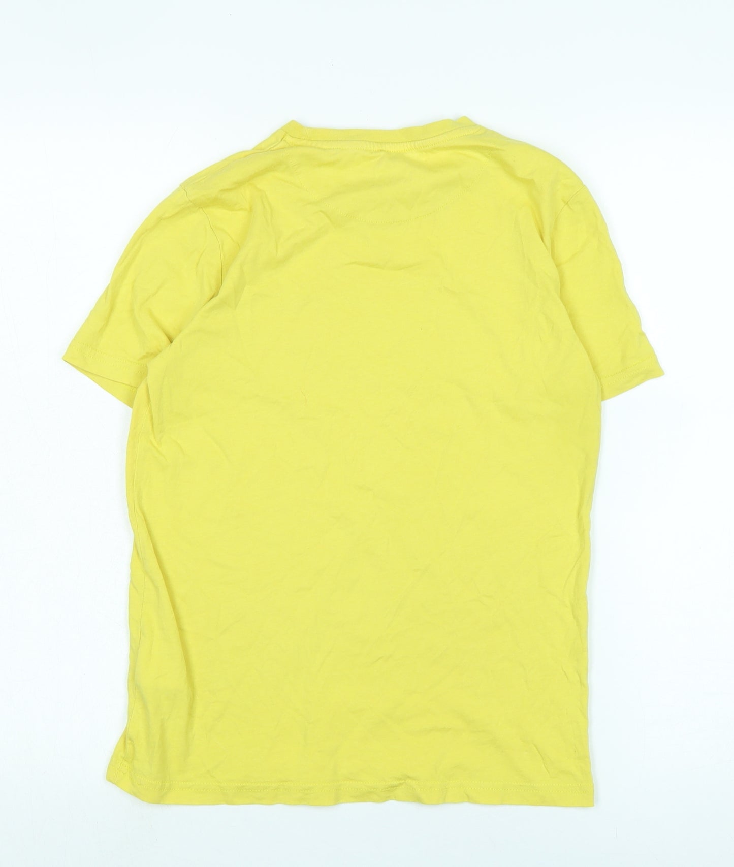 Original Penguin Boys Yellow Cotton Basic T-Shirt Size 12-13 Years Crew Neck - Logo - original Penguin