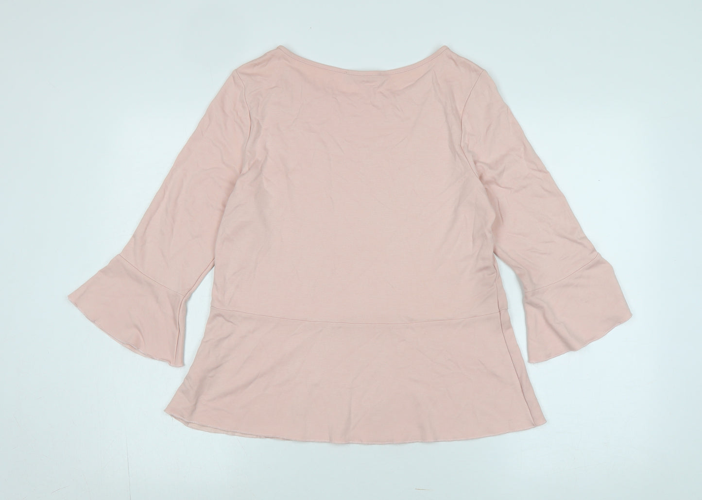 Betty Barclay Womens Pink Polyacrylate Fibre Basic Blouse Size 12 Scoop Neck - Logo