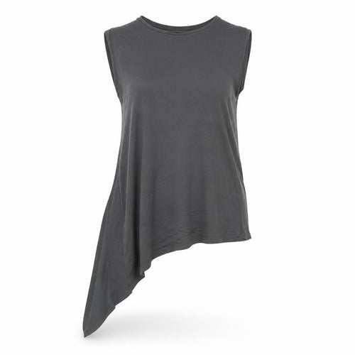 Label Lab Womens Grey Cotton Tunic T-Shirt Size L Crew Neck - Logo