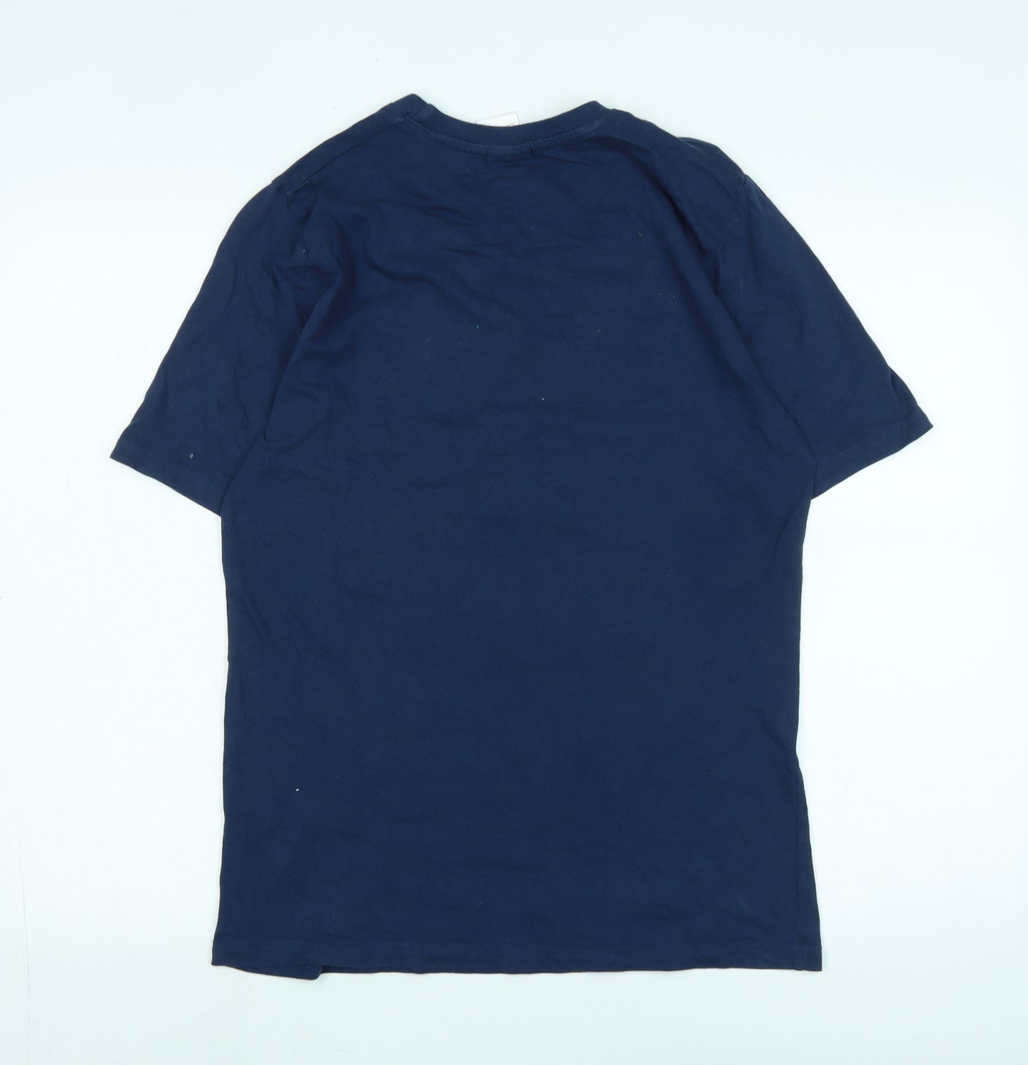 Marvel Mens Blue Cotton T-Shirt Size M Crew Neck - Logo - Spiderman