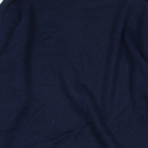 HEAD Mens Blue Crew Neck Acrylic Pullover Jumper Size M Long Sleeve - Logo