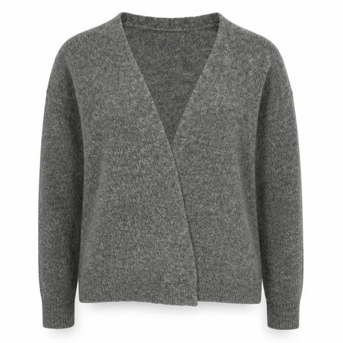 H&M Womens Grey V-Neck Acrylic Cardigan Jumper Size S
