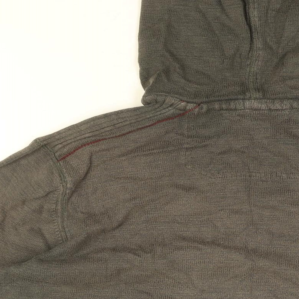 Climb High Dig Deep Mens Grey Cotton Pullover Hoodie Size M