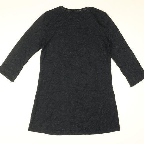 White Stuff Womens Blue Viscose Shift Size 12 Round Neck Pullover