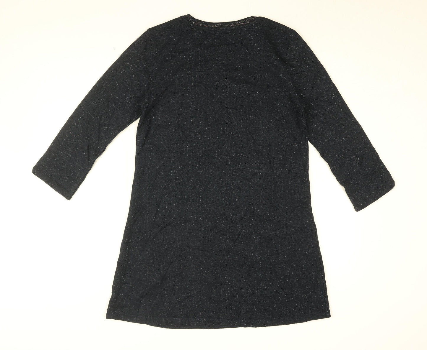 White Stuff Womens Blue Viscose Shift Size 12 Round Neck Pullover