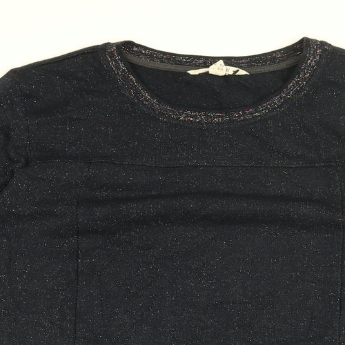 White Stuff Womens Blue Viscose Shift Size 12 Round Neck Pullover