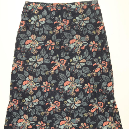 MANTARAY PRODUCTS Womens Blue Floral Cotton Swing Skirt Size 20